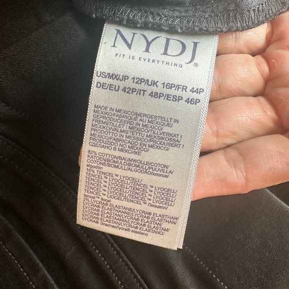 NYDJ pull on black jeans, 12P - Picture 3 of 12